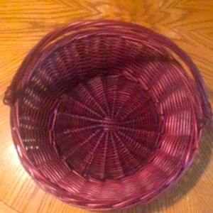 Wicker Basket with Folding Handle